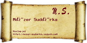 Mózer Sudárka névjegykártya